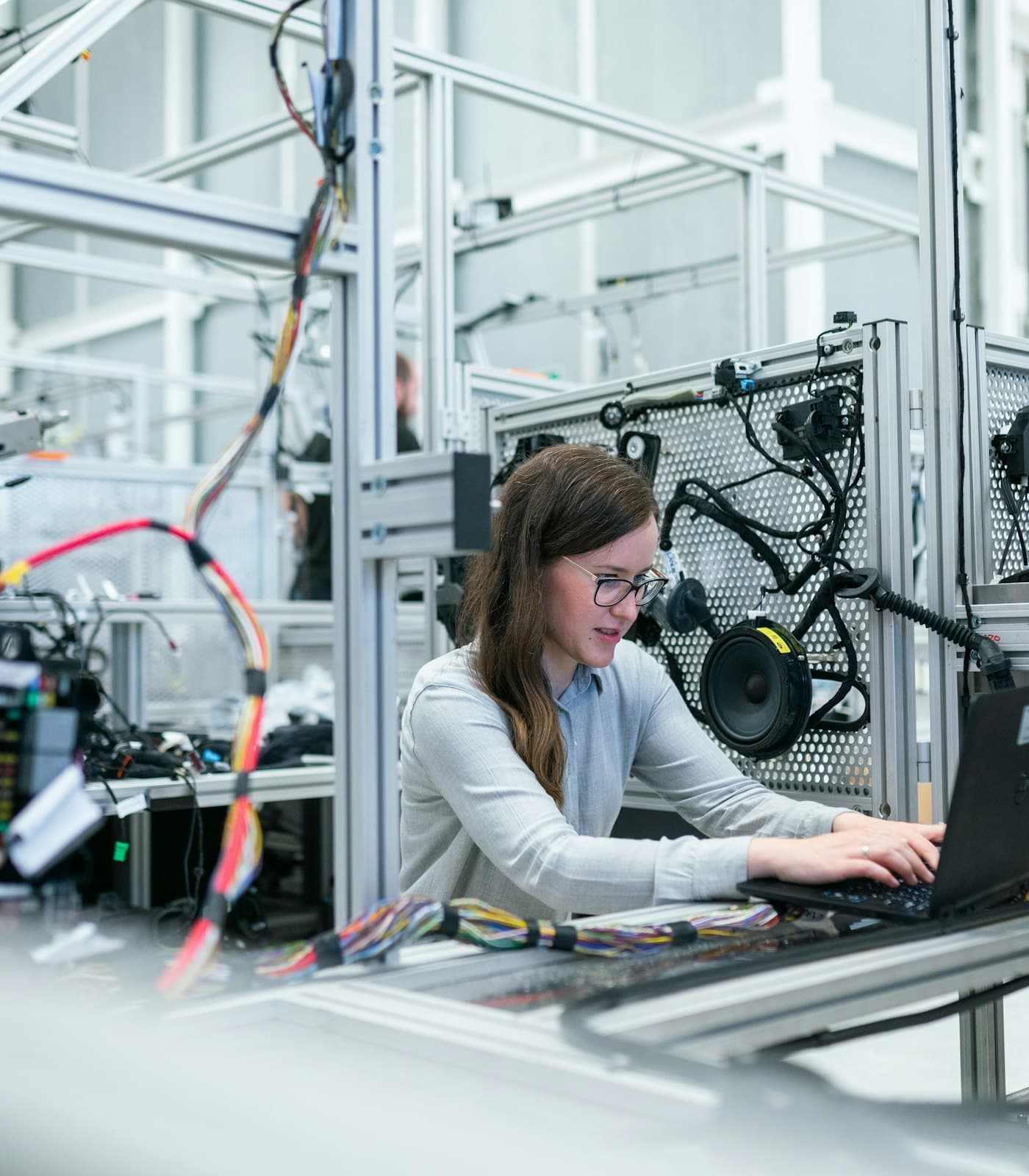 Engineer prototyping in the TechUp Innovation Lab